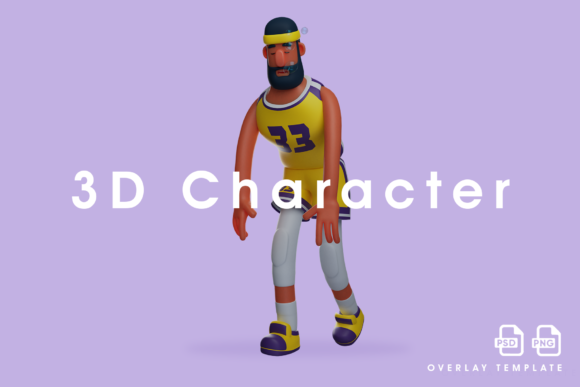 3D Cute Cartoon Designs for Basketball Athletes: A Creative Resource for Designers