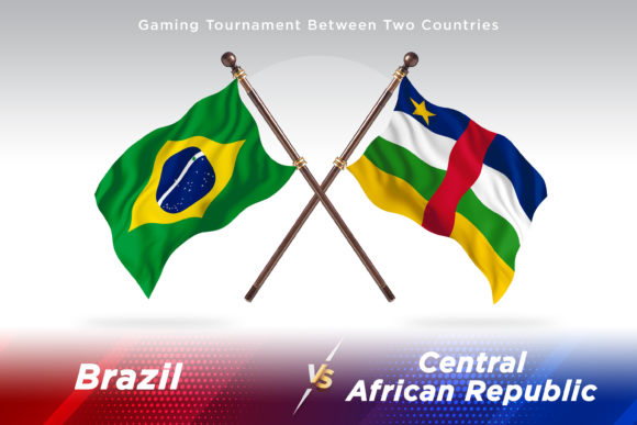 Brazil Versus Central African Two Flags: A Comparative Overview of Country Flag Illustrations