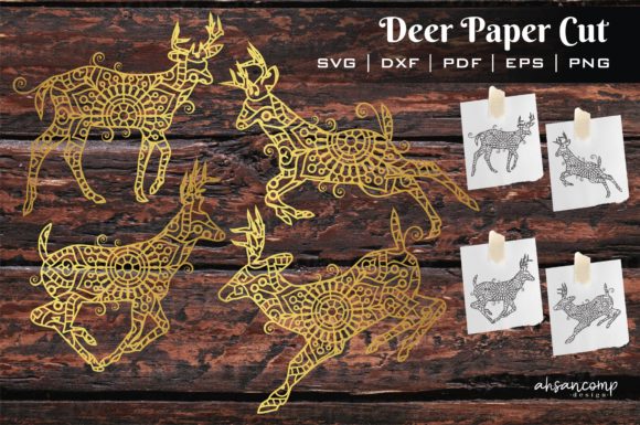 Deer Paper Cut Vector Illustration: A Versatile Digital Design Asset