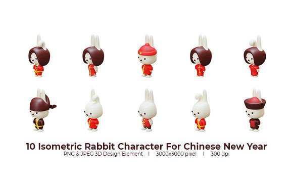 Exploring the Charm of 3D Isometric Chinese Rabbit and Character Designs for the Lunar New Year