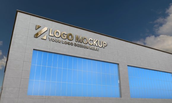 Golden Logo Mockup Sign Façade Building: A Powerful Design Tool