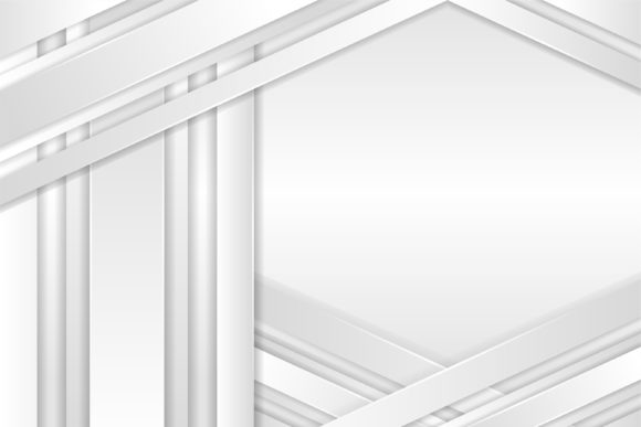 Hexagon White Grey Horizontal Background