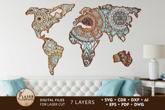Laser Cut Files Mandala Map