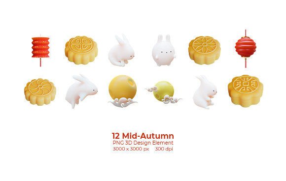Mid-Autumn 3D Design Element: Creative Tools for Festive Projects