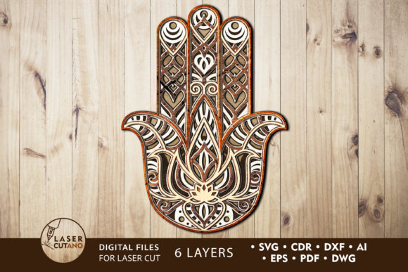 Multilayer Cut File HAMSA for Laser Cut: A Creative Design Solution for Modern Projects