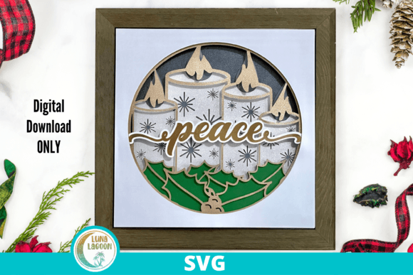 Peace Christmas Candles 3D SVG: A Unique Way to Celebrate the Holiday Season